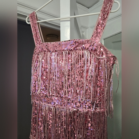 DONATING BY FRIDAY IF NOT SOLD: Sparkly Sequin Tassle Dress - Picture 3 of 6